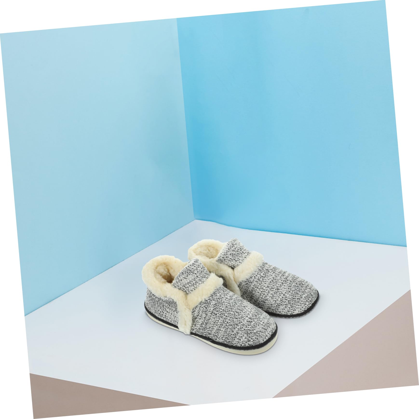 Holibanna Non-Slip Cotton Slippers for Men & Women - Warm Unisex Indoor House Shoes with Wool Lining for Winter | Cozy Home, Bedroom & Floor Comfort