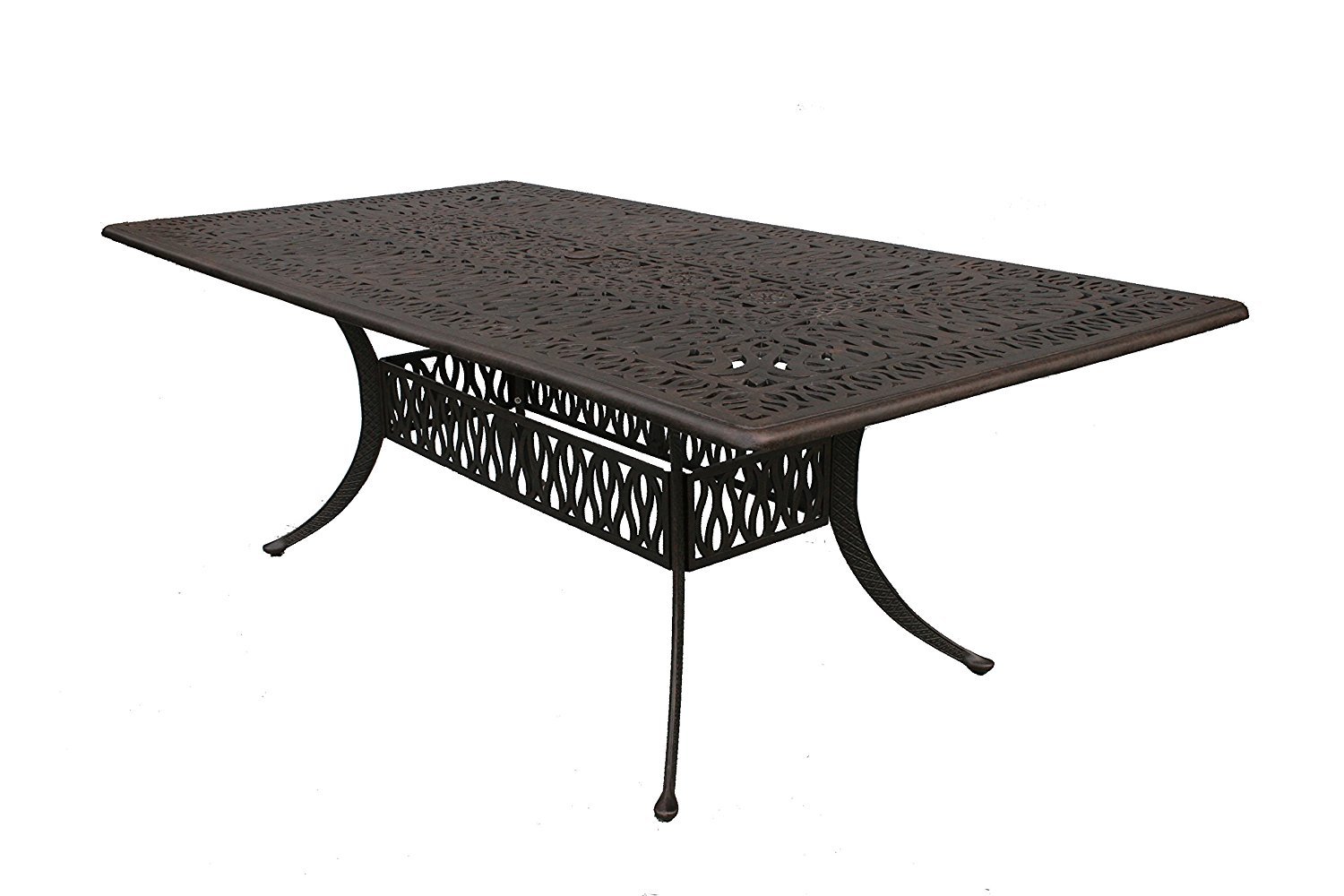 Elisabeth 9-Piece Cast Aluminum Outdoor Patio Dining Set with 44x84 Inch Rectangle Table - Durable Weather-Resistant Garden Furniture for Backyard, Poolside & Outdoor Entertaining