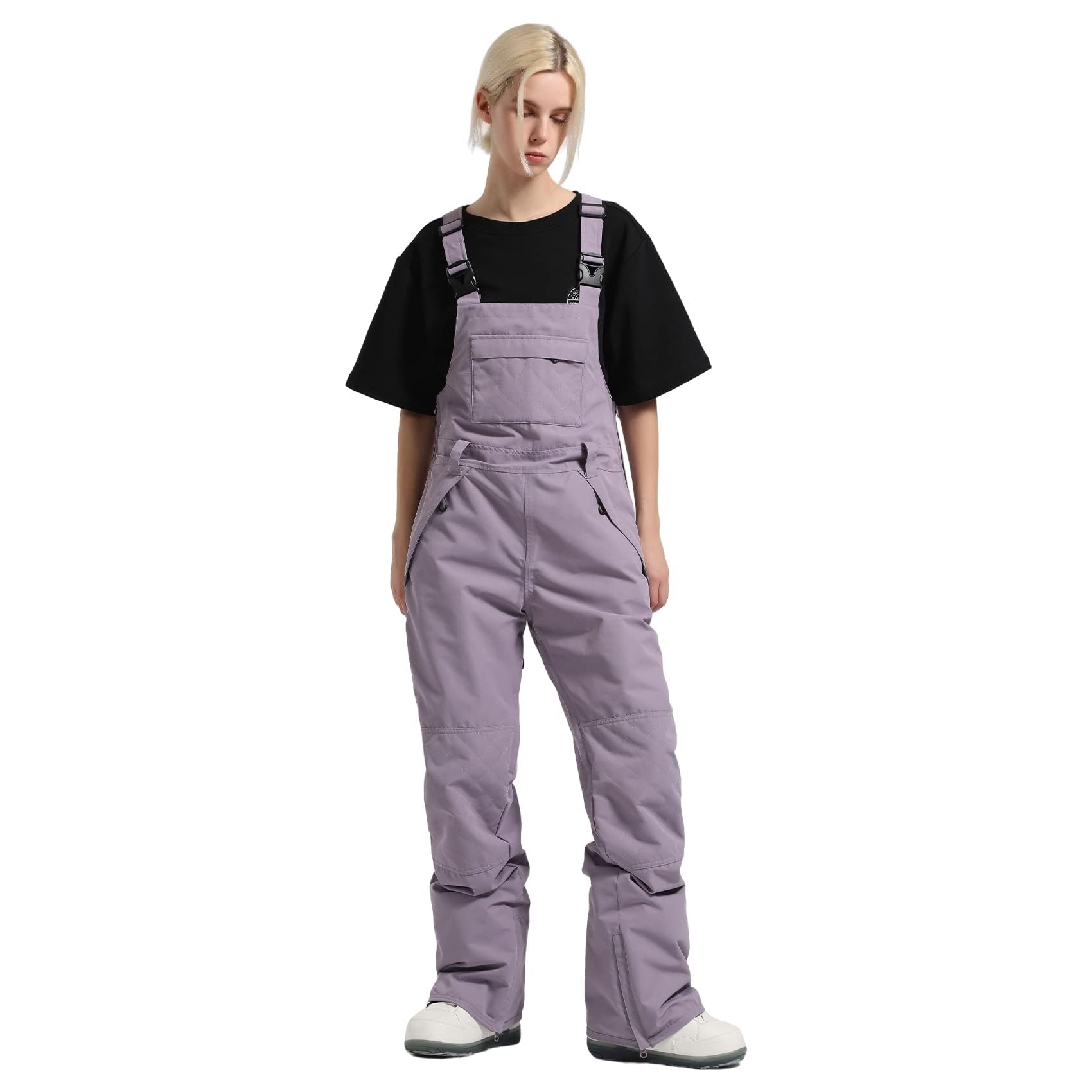 Women's Waterproof Insulated Ski Bib Overalls - Soft Ripstop Snow Pants for Skiing & Snowboarding - Perfect for Winter Sports & Outdoor Adventures