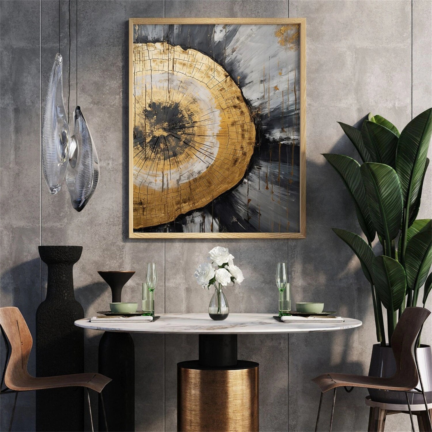 Abstract Painting Set of 3 - Modern Wall Art Canvas Prints for Living Room, Bedroom & Office Decor #AB207 | Perfect for Home Styling & Gift Giving