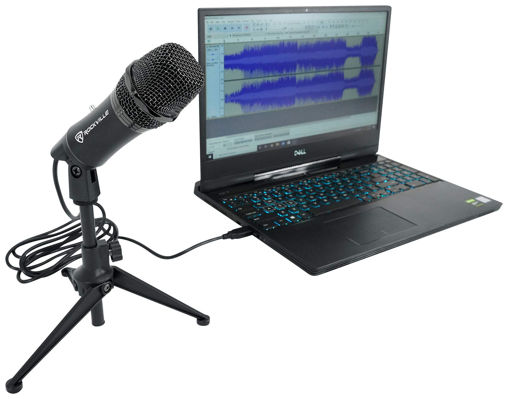 Rockville Z-Stream USB Condenser Microphone for Podcasting, Streaming & YouTube + DMS40 40