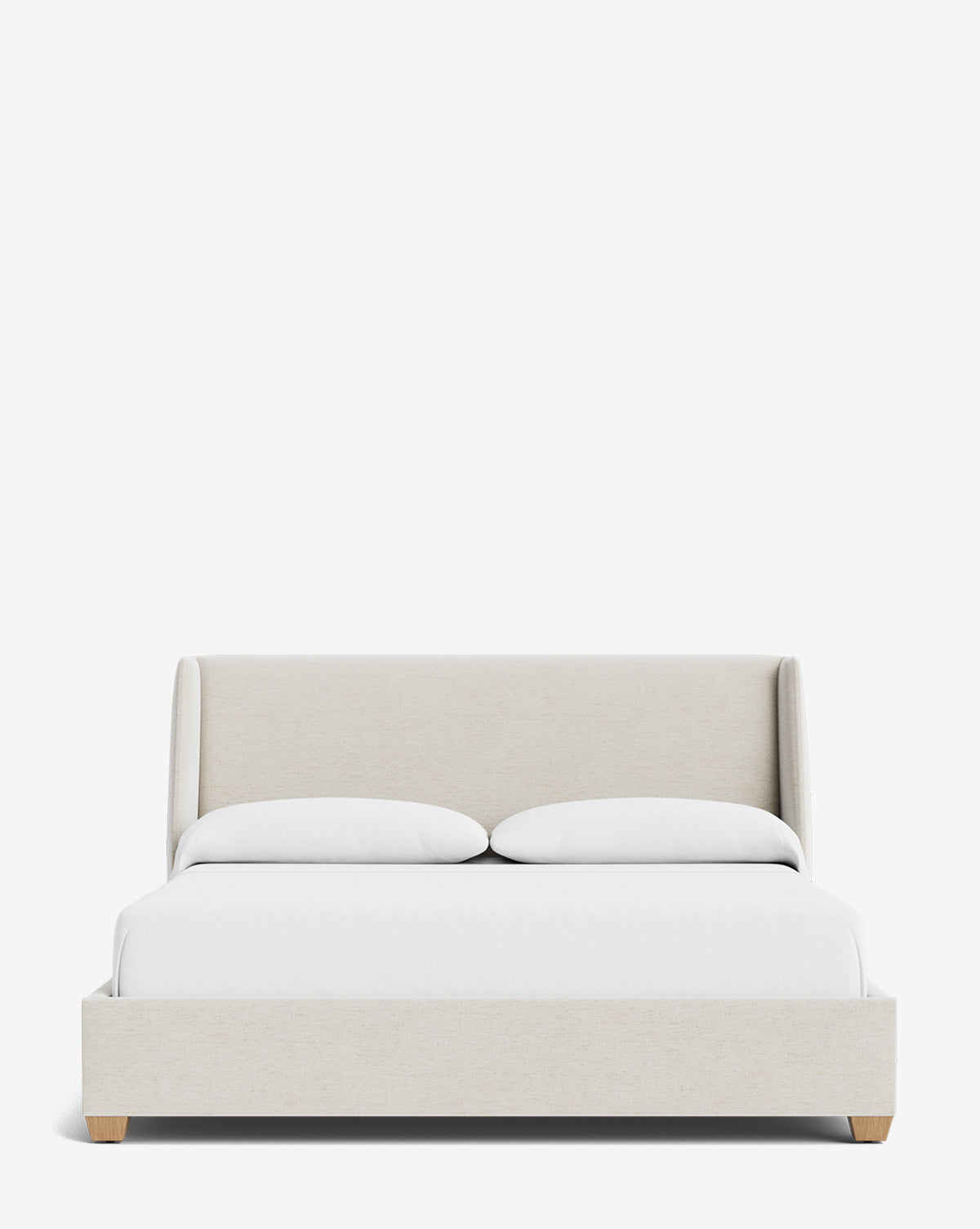 Walt Bed Low Headboard - Modern Minimalist Bed Frame for Small Spaces - Perfect for Apartments, Dorms & Guest Rooms