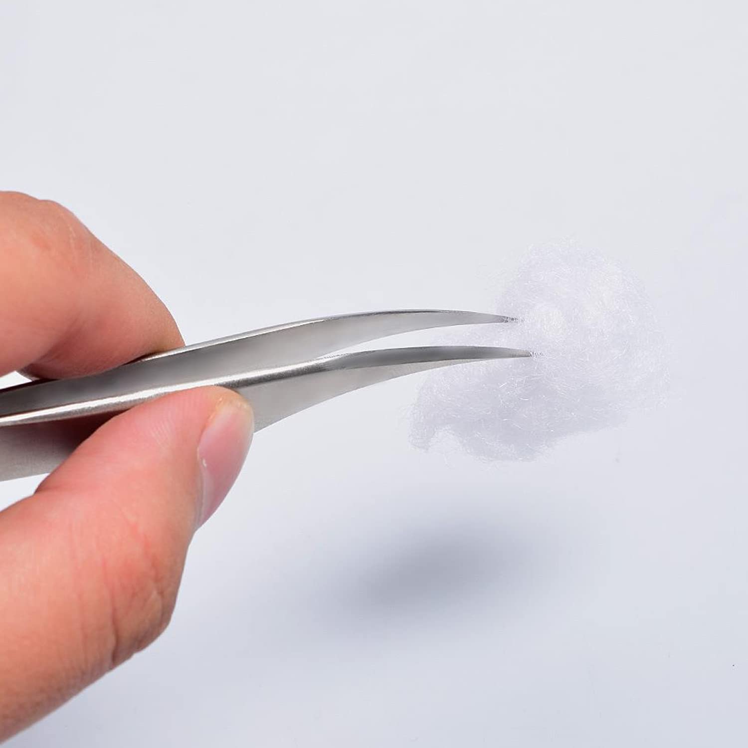 Utoolmart 125mm Professional Stainless Steel Precision Tweezers - Dolphin-Shaped Tip Eyelash Extension Tweezers with Leather Case - Perfect for Salon, DIY Lash Extensions & Beauty Professionals