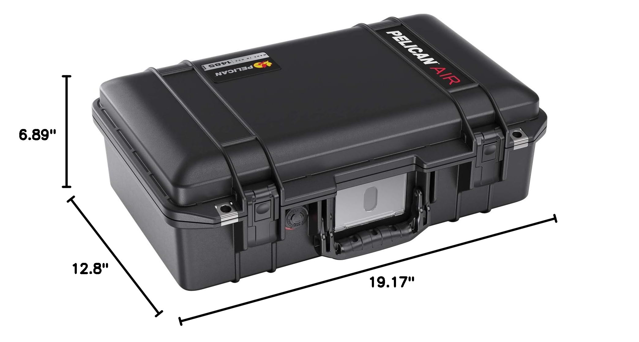 Pelican Air 1485 Protective Hard Case with Foam Insert - Waterproof & Crushproof Travel Case for Camera, Drone & Electronics Equipment - Black