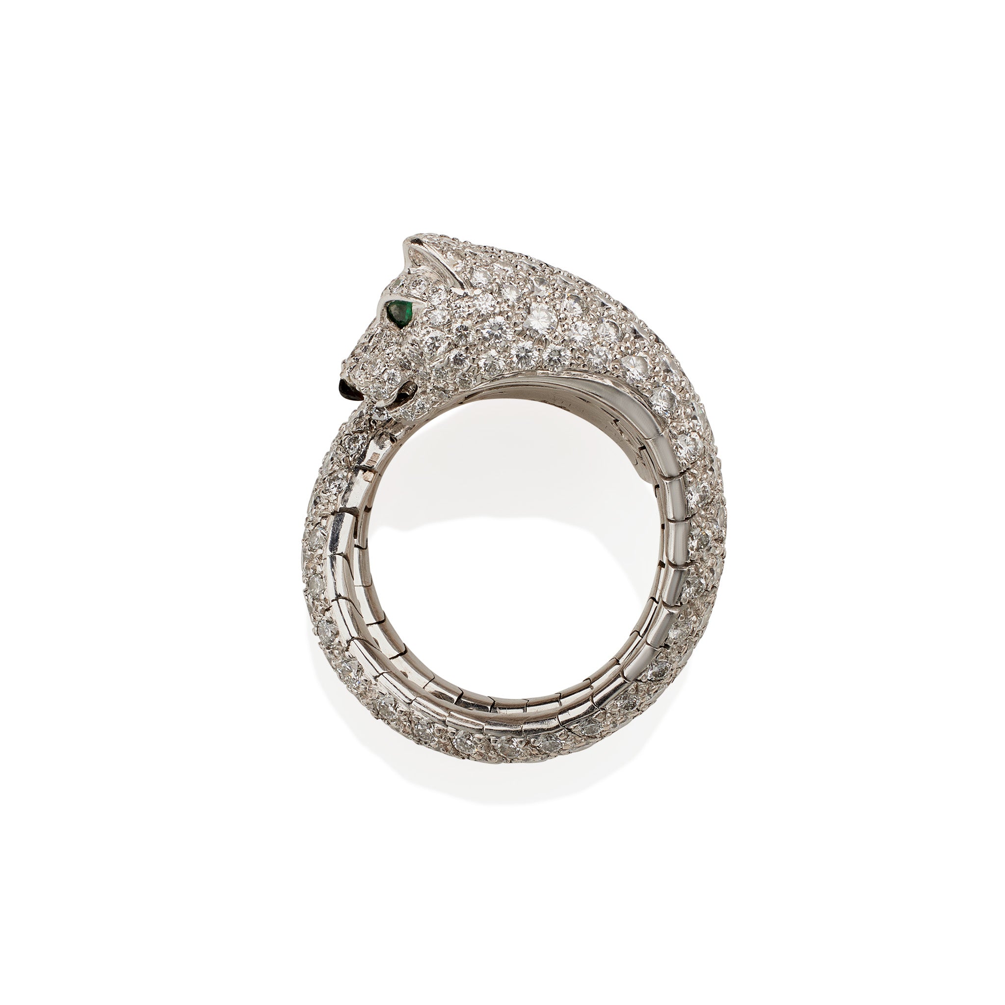 Cartier Paris Diamond Panthère Ring - 18K Gold Luxury Jewelry for Women | Elegant Statement Piece for Weddings, Anniversaries & Special Occasions