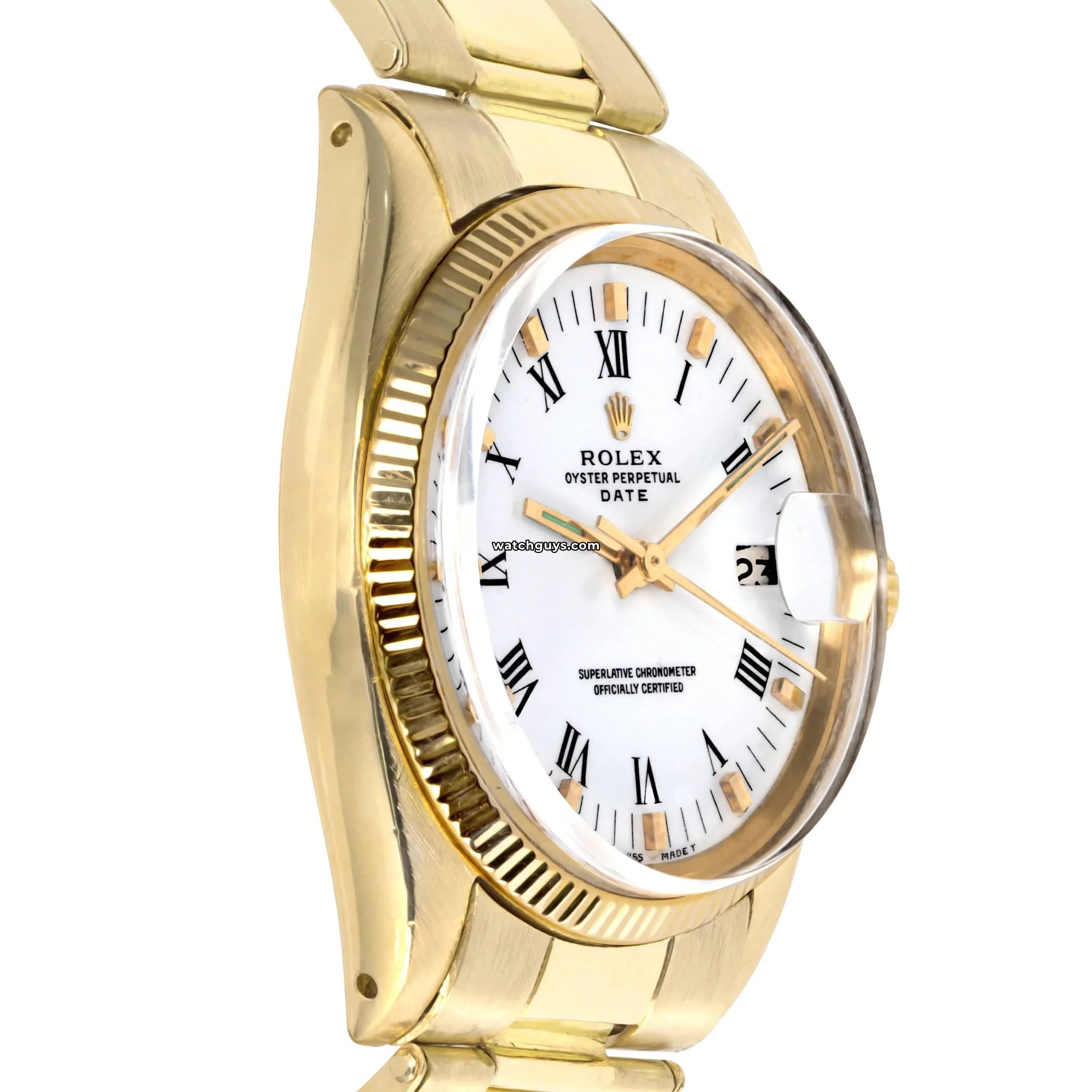 Authentic Rolex Datejust 1503 18K Yellow Gold Men's Watch - Luxury Timepiece for Business, Gifting & Special Occasions