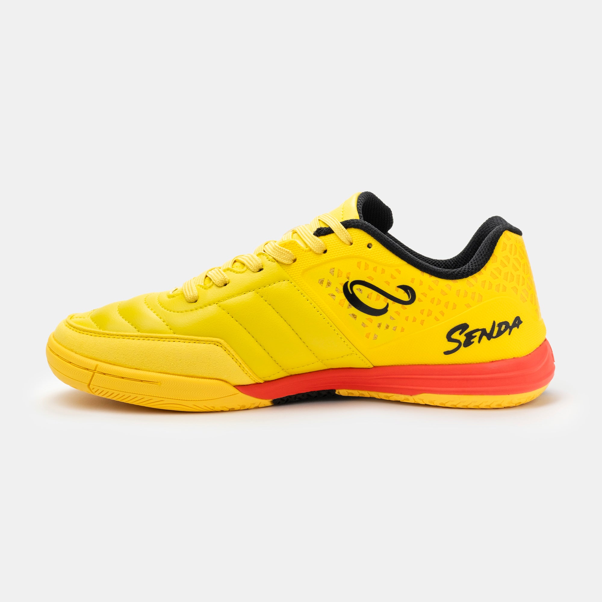 Senda Athletics USHUAIA Pro 2.0 Futsal Soccer Shoes for Men - Lightweight Indoor Football Cleats with Non-Marking Sole (Yellow) - Perfect for Futsal Courts, Gym Floors & Indoor Soccer Training