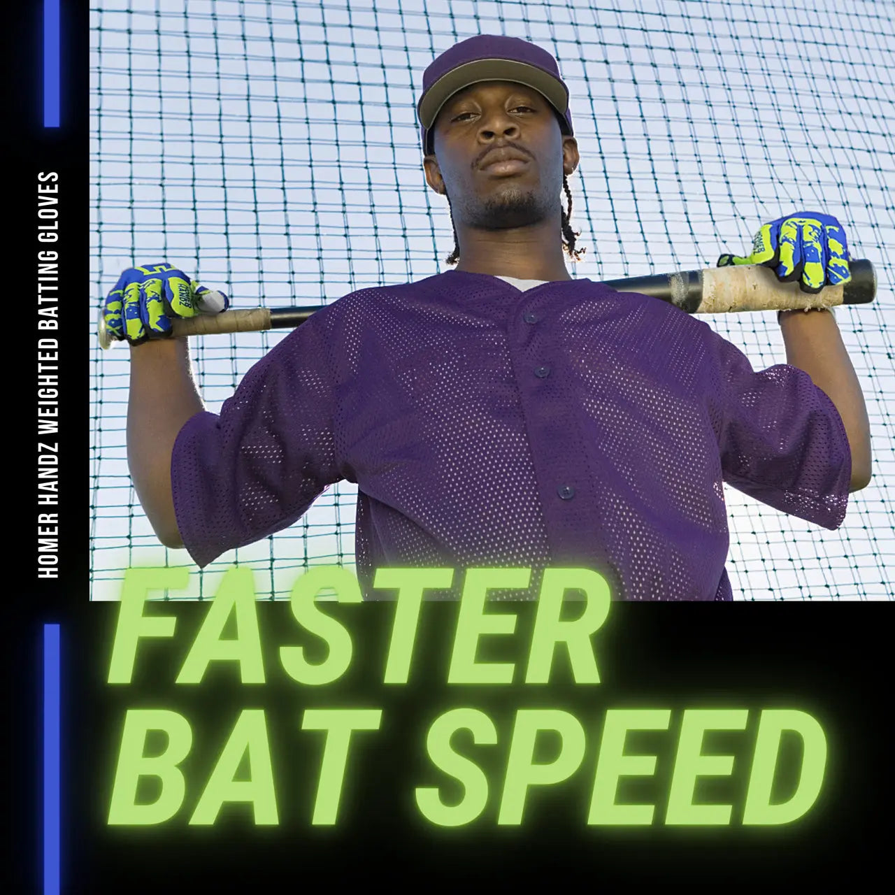 Homer Handz Weighted Batting Gloves for Baseball & Softball - Improve Swing Power & Control - Perfect for Training, Practice & Games