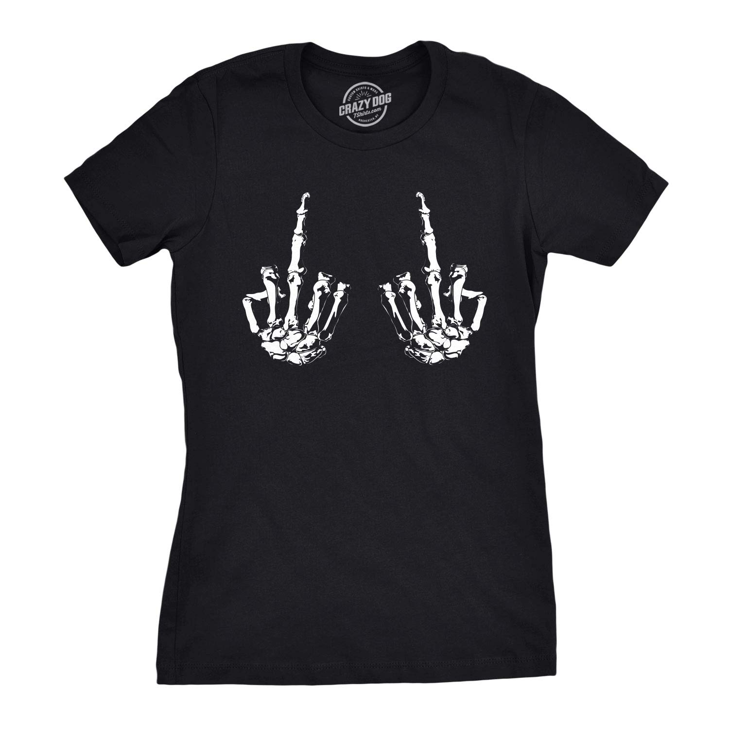 Funny Skeleton Hands Flipping The Bones T-Shirt for Women - Halloween Costume & Party Outfit - Perfect for Spooky Season, Costume Parties & Casual Wear