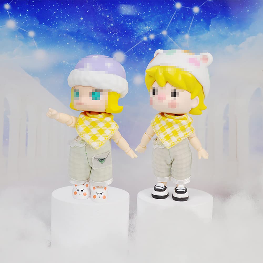 5.7cm Doll Body for GSC & STO 1/12 BJD Dolls - Small Cute Movable Spherical Joint Figure Body in Milky White - Perfect for Custom Doll Making, Miniature Photography and Anime Collectibles