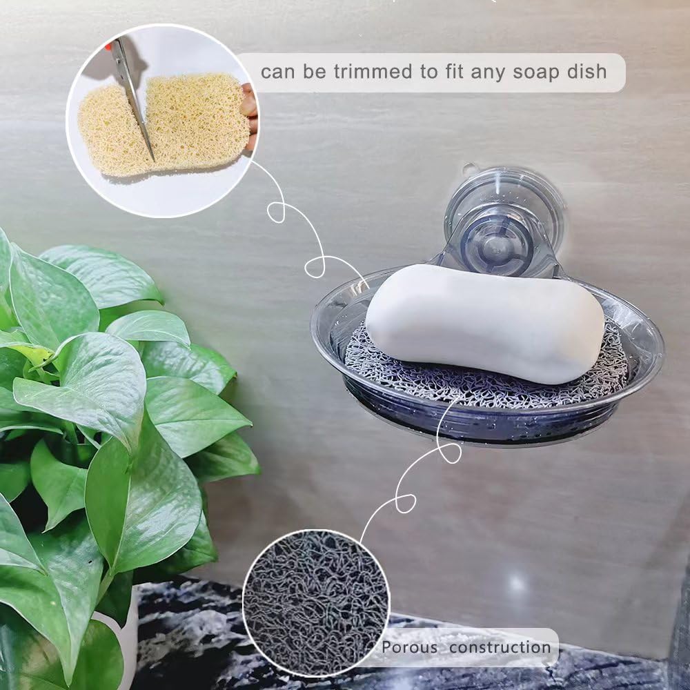 Eco-Friendly PVC BPA-Free Soap Saver Pads (4-Pack) - Non-Slip Bar Soap Holders for Kitchen, Bathroom & Shower - Perfect for Travel, Camping & Daily Hygiene Use