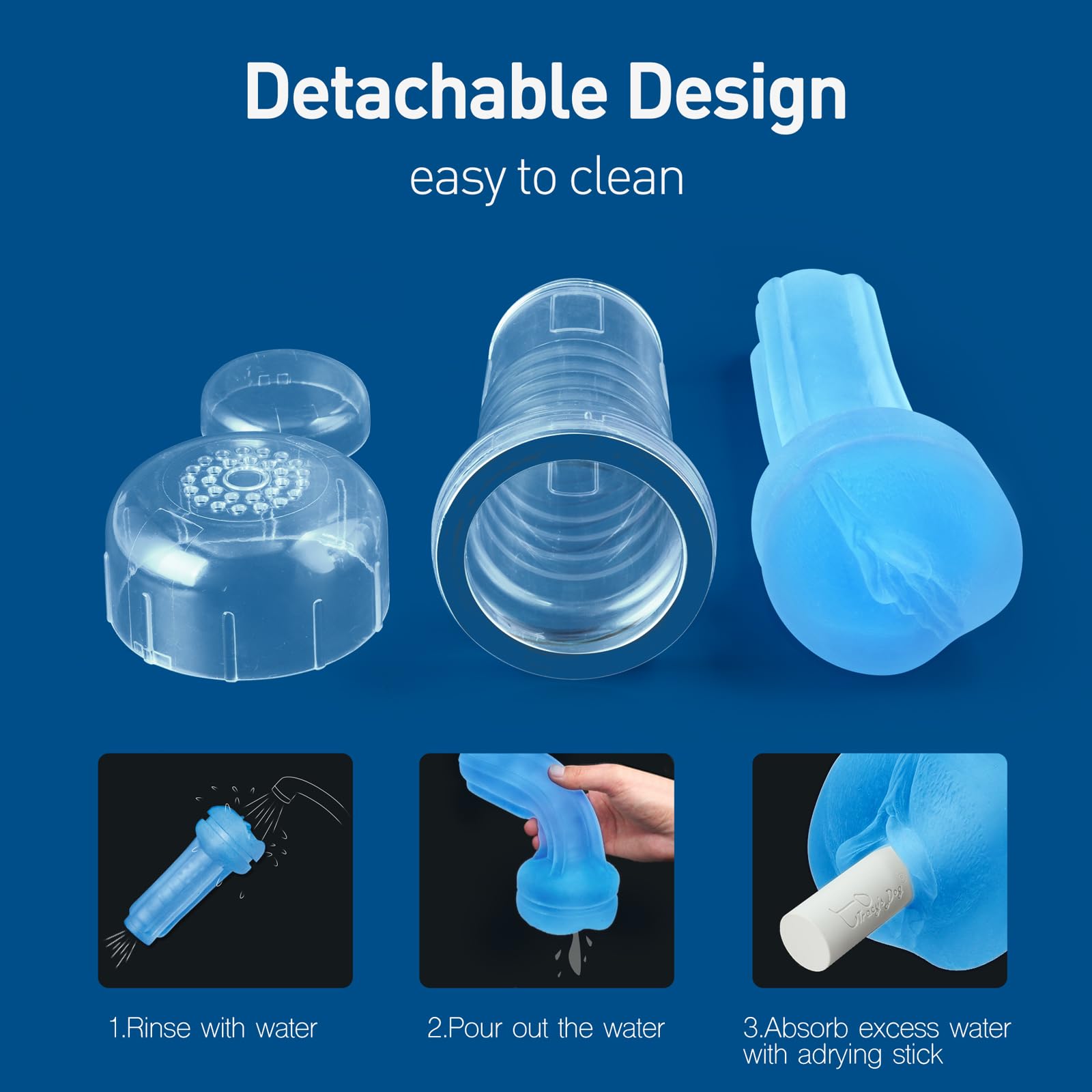 Realistic Male Masturbator - Lifelike Textured Vagina Crystal Stroker for Men | Transparent Soft Sleeve Pocket Pussy | Adult Sex Toys for Solo Pleasure & Stress Relief | Perfect for Discreet Home Use or Travel Companion