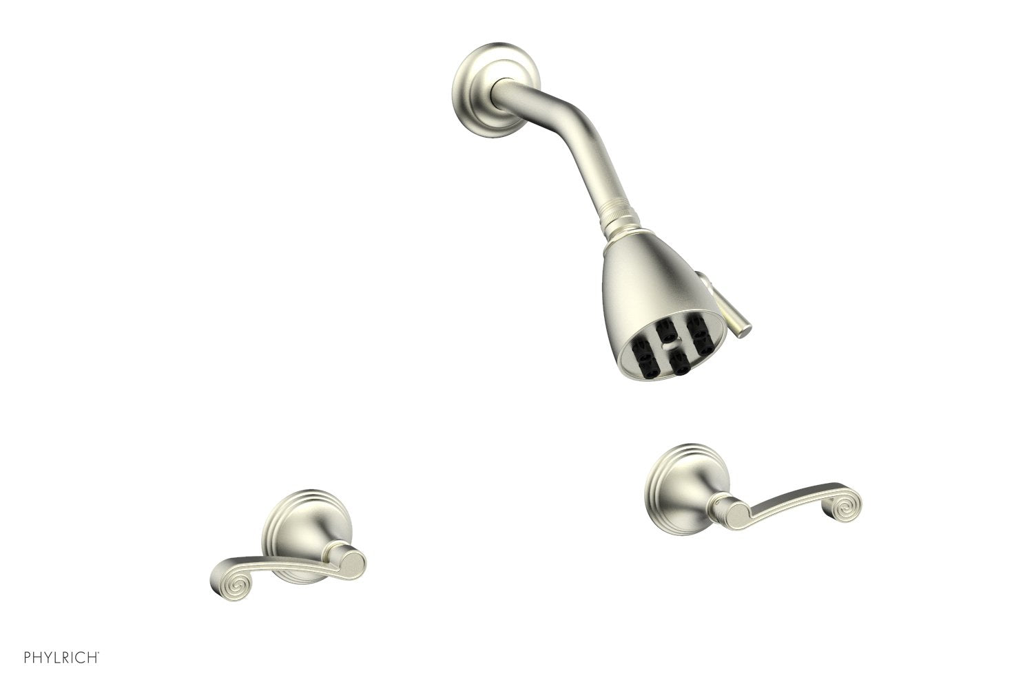 3RING Two Handle Shower Faucet Set D3206 - Brushed Nickel Bathroom Shower System for Modern Home Renovation | Perfect for Master Bath, Guest Bath & Spa-Like Shower Experience