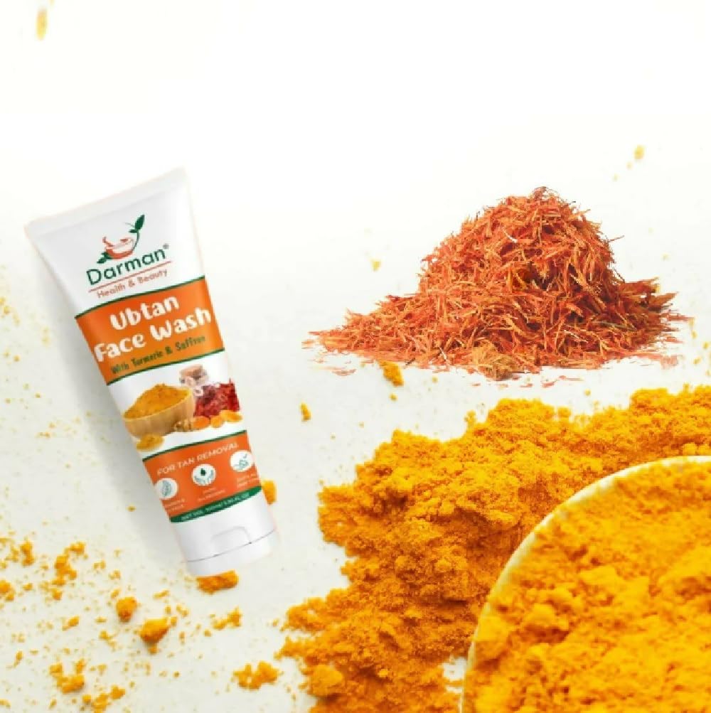 **Darman Ubtan Face Wash for Glowing Skin - Natural Turmeric & Herbal Cleanser (1 Pack) - Perfect for Daily Skincare & Acne Treatment**