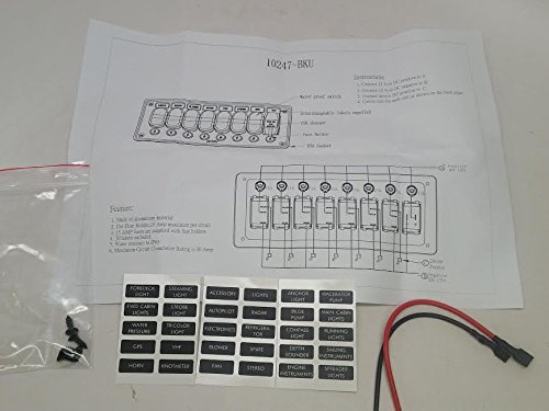 Pactrade Marine Grade Waterproof Aluminum LED Switch Panel with USB Charger - 3.5