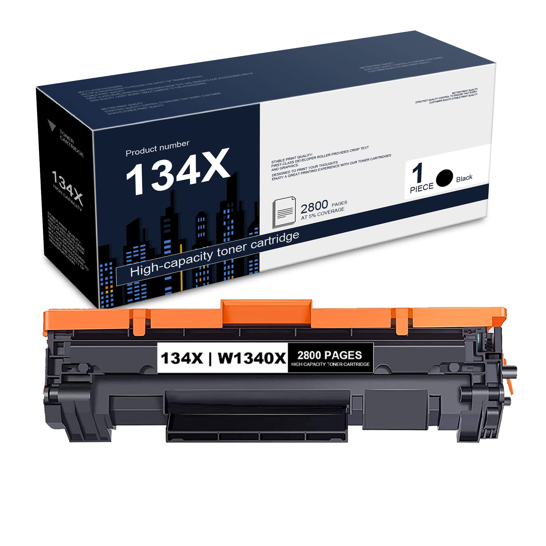 High-Yield Black Toner Cartridge Replacement for HP M209 M209dw M209dwe M234dw M234dwe Printers - Compatible with 134X & W1340X - 1 Pack - Ideal for Home & Office Printing