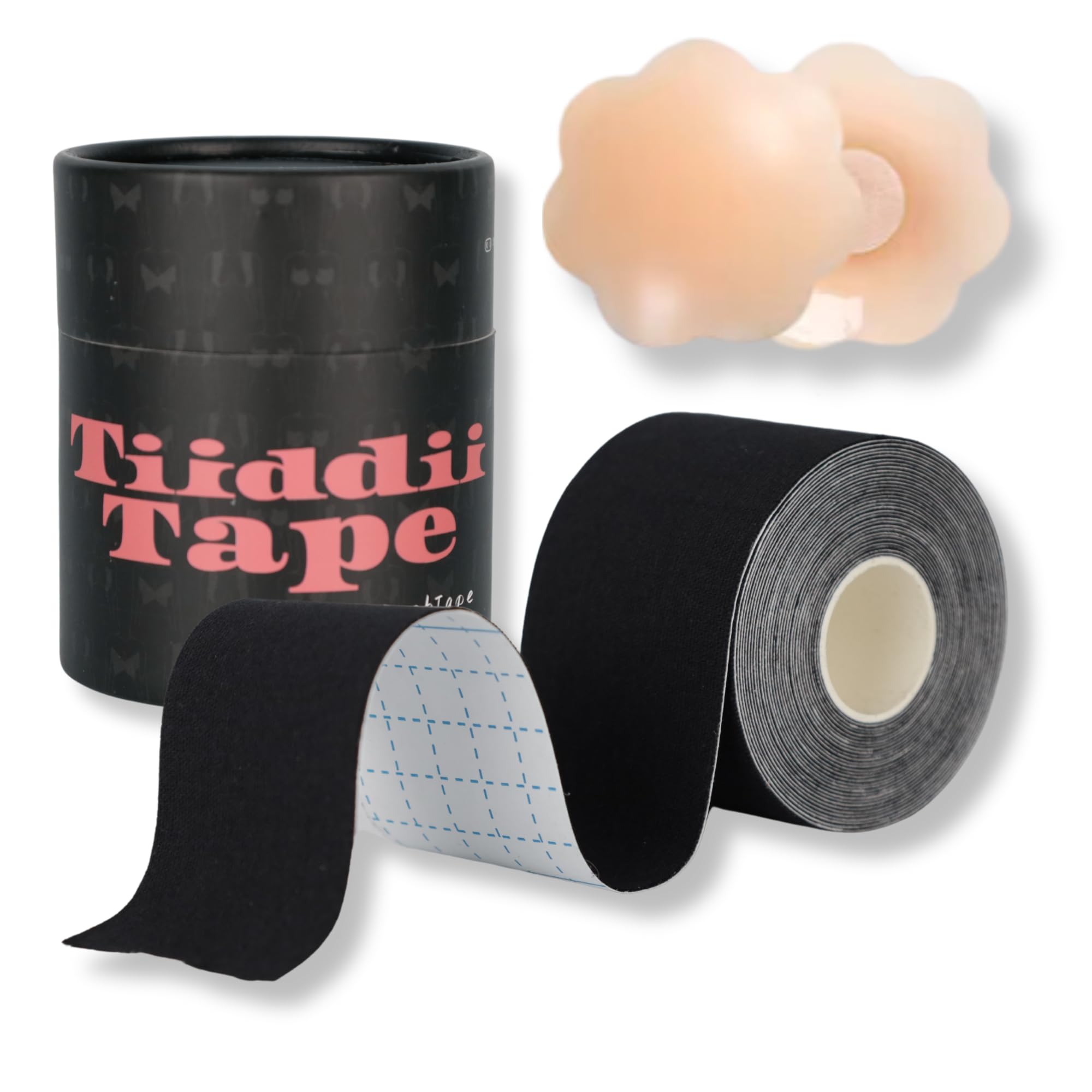 TIDDII TAPE: Premium Breast Lift Tape & Boob Support Kit - Skin-Safe Body Tape for Push Up, Strapless Dresses & Backless Outfits - Perfect for Weddings, Parties & Special Occasions