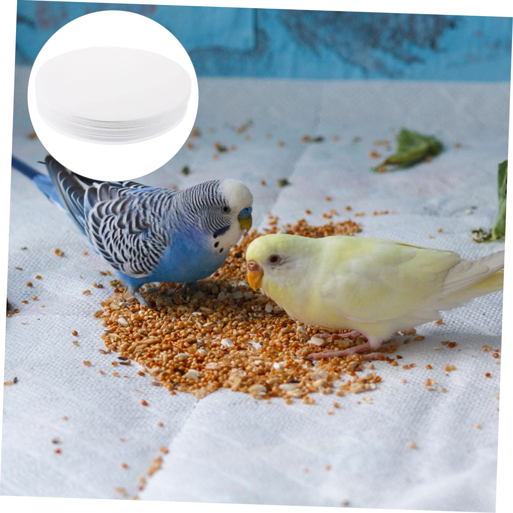 100 Sheets Thick White Absorbent Disposable Bird Cage Liner Pads - Premium Cage Cushion Paper for Parrots, Cockatiels & Large Birds | Ideal for Daily Cage Cleaning & Odor Control
