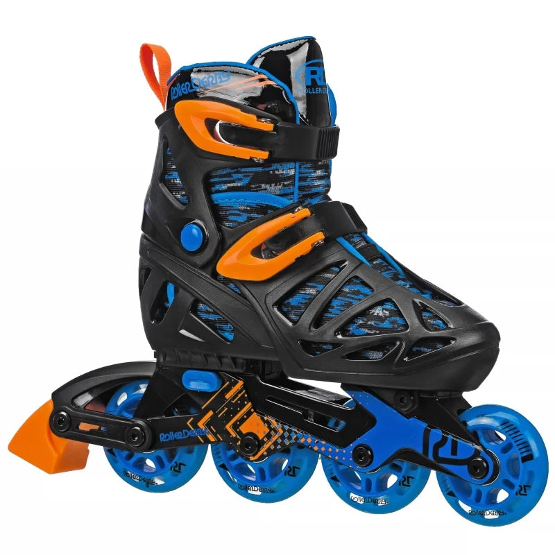 RDS Tracer Kids Adjustable Rollerblades - Lightweight Inline Skates for Boys & Girls with Size Adjustment - Perfect for Outdoor Play, Park Skating & Birthday Gifts