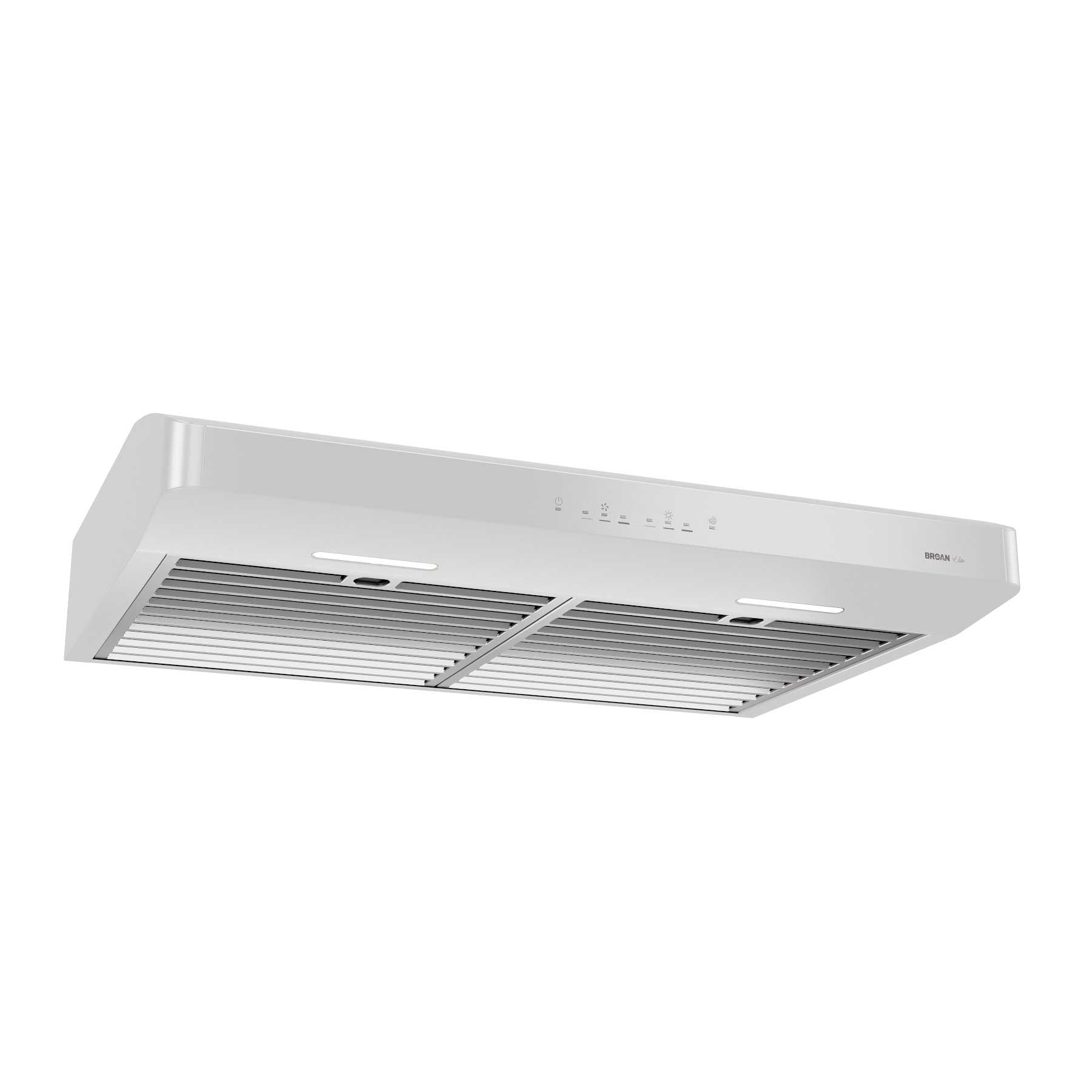 Broan White 36-Inch 650 CFM Under Cabinet Range Hood with LED Lighting - ERLE136WH - Perfect for Kitchen Ventilation & Smoke Removal