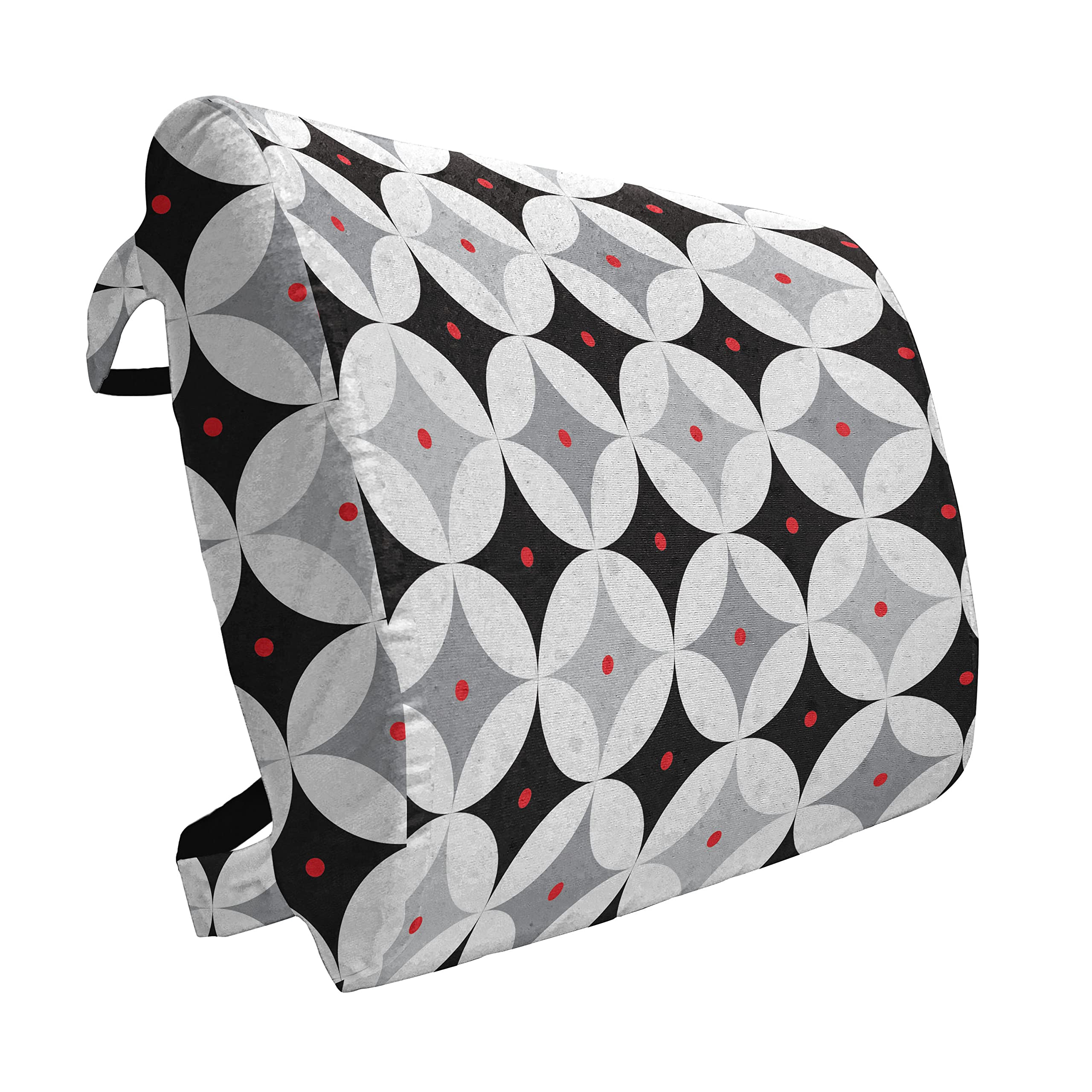 Ambesonne Mid Century Lumbar Support Pillow - Retro Atomic Diamond Pattern Office Chair & Car Seat Cushion - High Density Foam Back Pain Relief - 14