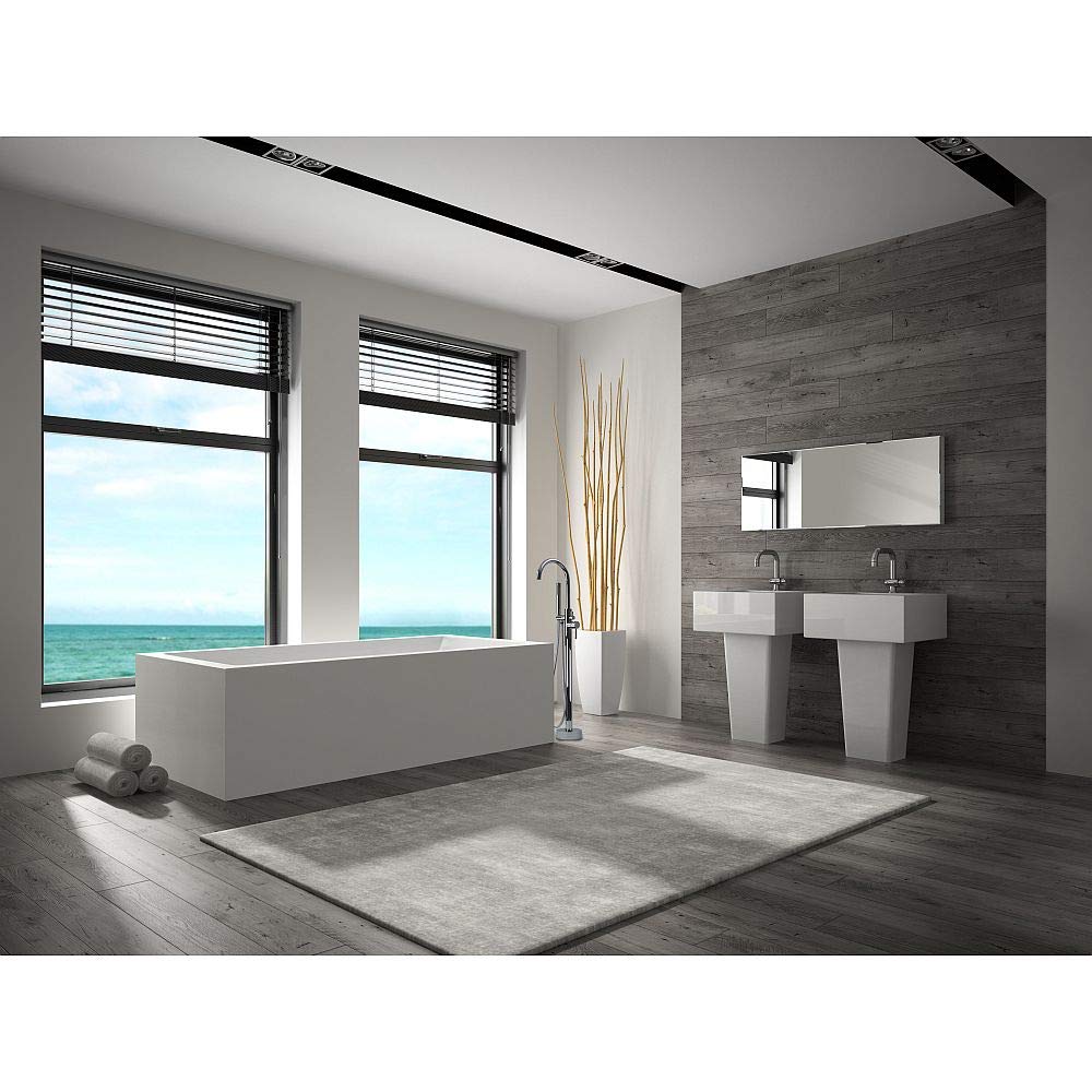 Transolid T4200-PC Freestanding Bathtub Faucet in Polished Chrome - Perfect for Modern Bathroom Renovations and Spa-Like Bath Experiences