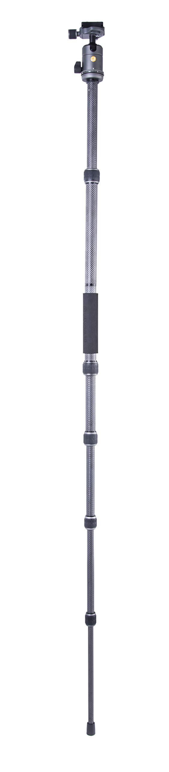 Vanguard VEO3GO235CB Carbon Fiber Travel Tripod with Ball Head - Lightweight Compact Tripod for DSLR Camera, Smartphone & Mirrorless - Includes Monopod, Phone Holder & Bluetooth Remote - Perfect for Travel, Hiking & Vlogging