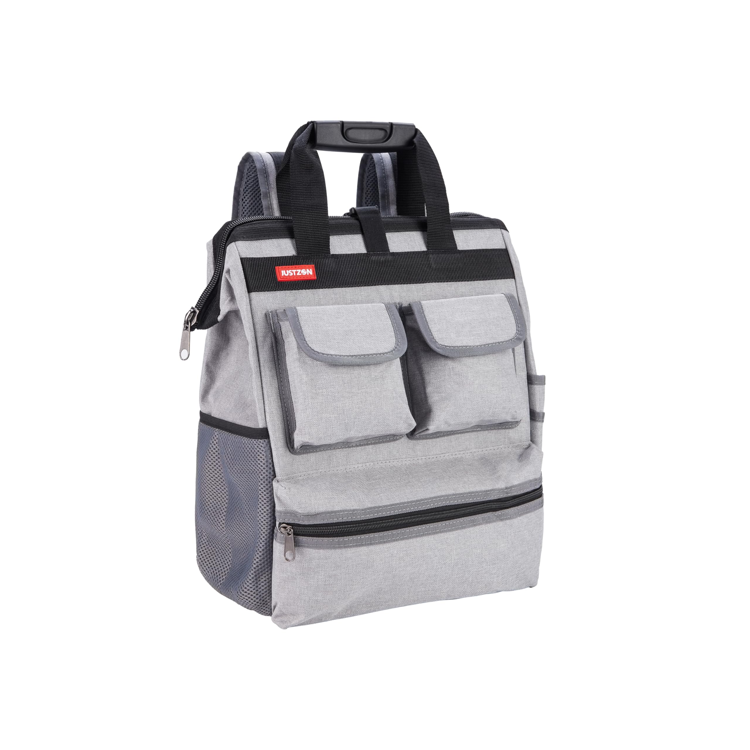 Heavy Duty Backpack Tool Bag with Padded Back Support - Durable Electrician Tool Kit Organizer for Plumbers, HVAC & Cable Technicians - Perfect for Job Sites, Home Repairs & Outdoor Work