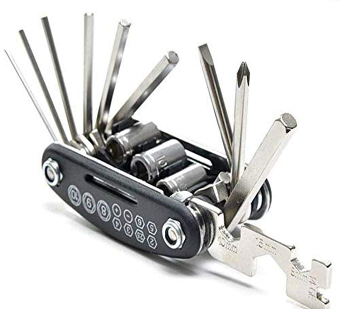 GBIS Portable 16-in-1 Multi-Function Bicycle Repair Tool Kit - Professional Steel Mechanic Tools for Mountain, Road & Racing Bikes - Perfect for On-the-Go Repairs & Emergency Cycling Maintenance