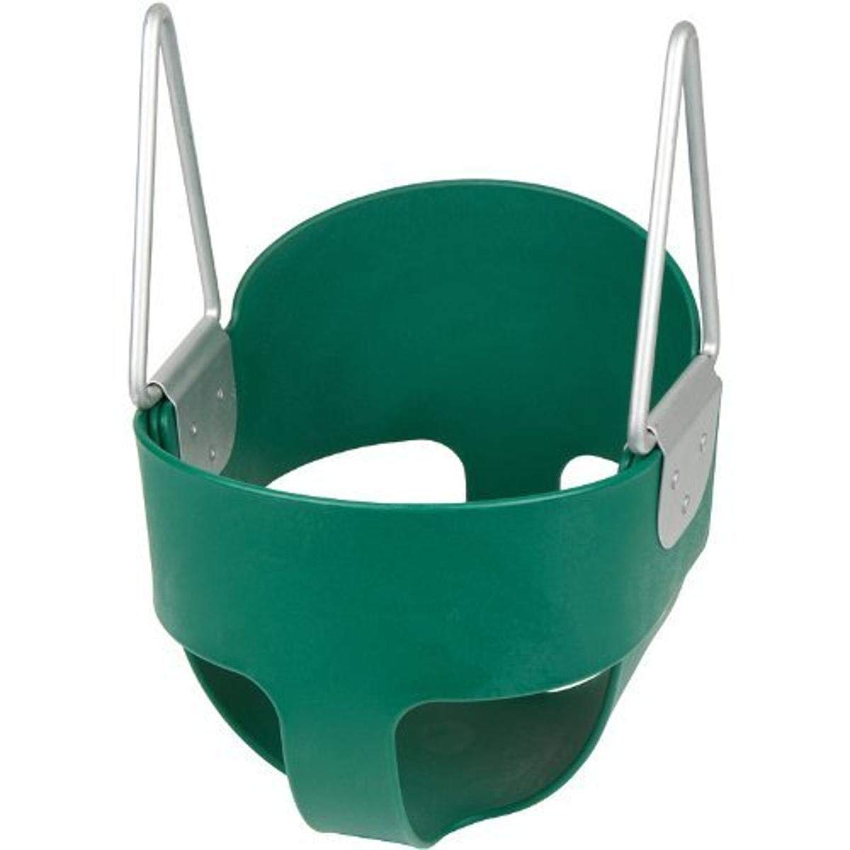 Highback Full Bucket Swing Seat (Green) - Replacement Swing Seat Only with Durable SSS Logo Sticker - Perfect for Backyard Playsets, Parks & Playgrounds