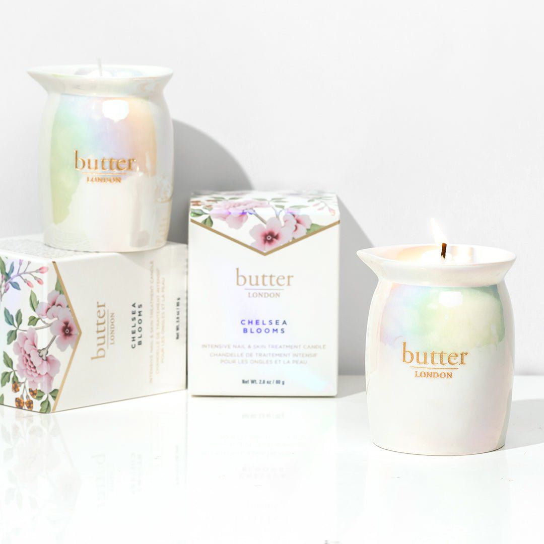 Butter London Manicure Candle - Chelsea Blooms Scented Soy Wax Candle for Nail Salon & Home Spa Relaxation