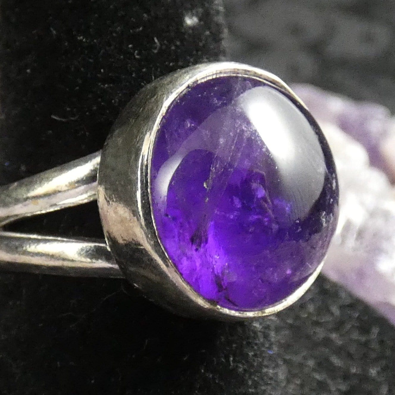 Natural Amethyst Sterling Silver Ring for Women - Size 7.75 | Elegant Purple Gemstone Jewelry Gift for Birthday, Anniversary & Valentine's Day | Perfect for Everyday Wear, Special Occasions & Spiritual Healing