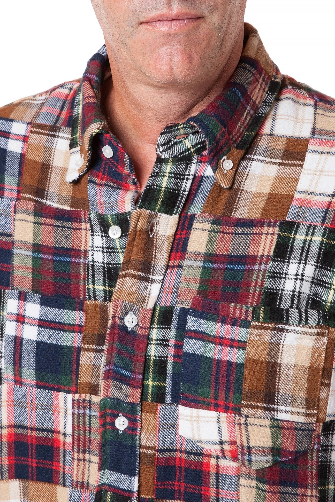 Chase Shirt Fall Patch Madras Plaid Button Down - Stylish Casual Shirt for Men | Perfect for Autumn Outings, Office Wear & Weekend Adventures