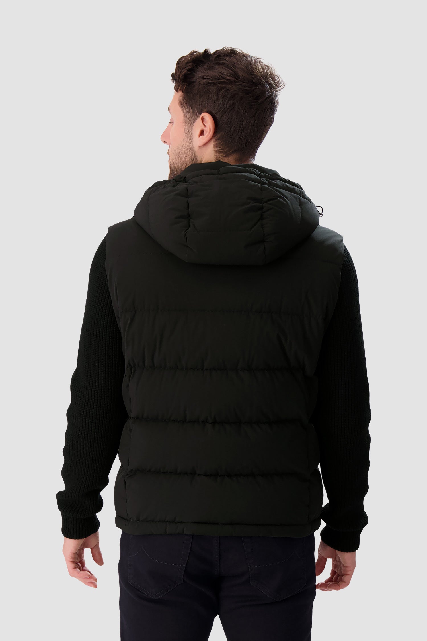 Moorer Black/Nero Detachable Sleeve FOSCOLO KNM Jacket - Lightweight Waterproof Windbreaker for Outdoor Hiking & Travel