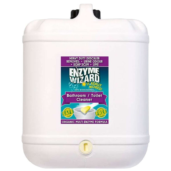 Enzyme Wizard Bathroom & Toilet Cleaner - Powerful Stain Remover for Tiles, Sinks & Showers | Eliminates Odors & Bacteria | Ideal for Home & Commercial Use