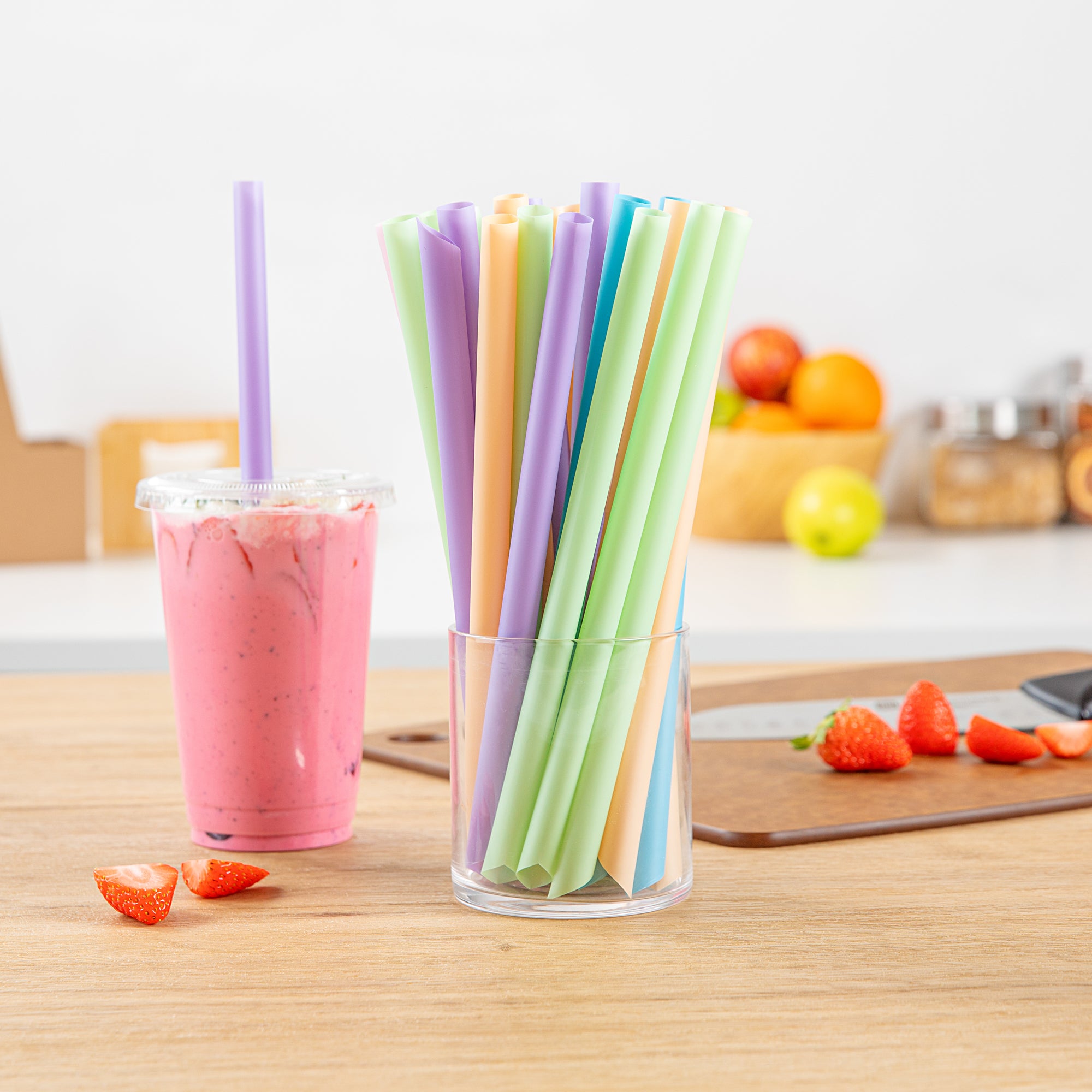 Eco-Friendly PLA Plastic Straws - Compostable, Pointed Tip, 1000 Count Bulk Box | Perfect for Parties, Restaurants & Sustainable Living