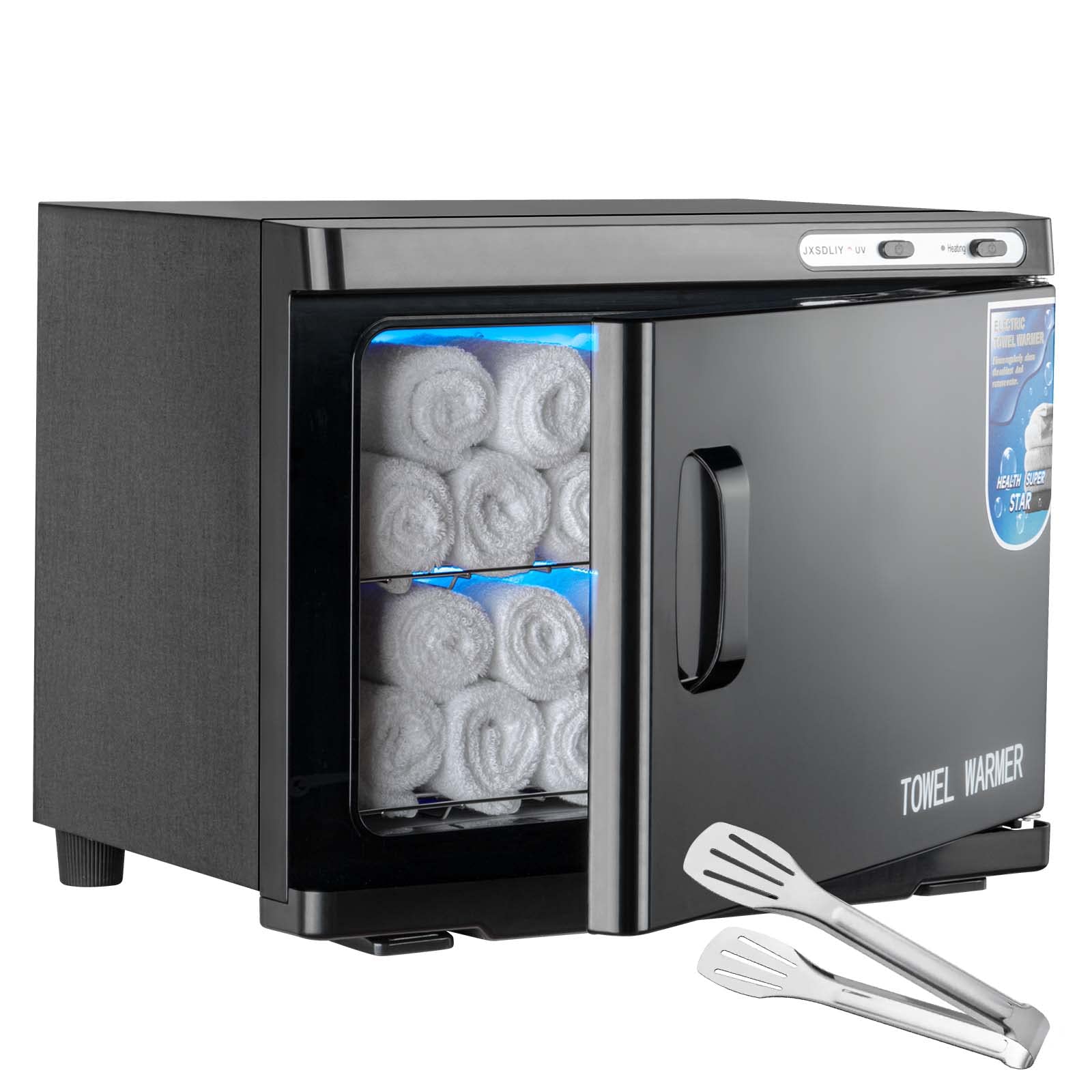 Professional 23L Large Capacity Towel Warmer Cabinet with LED Light - Fast Heating Bathroom Towel Heater for Spa, Salon & Home Use | Black Hot Towel Dispenser for Facial, Massage & Luxury Bathroom Experience
