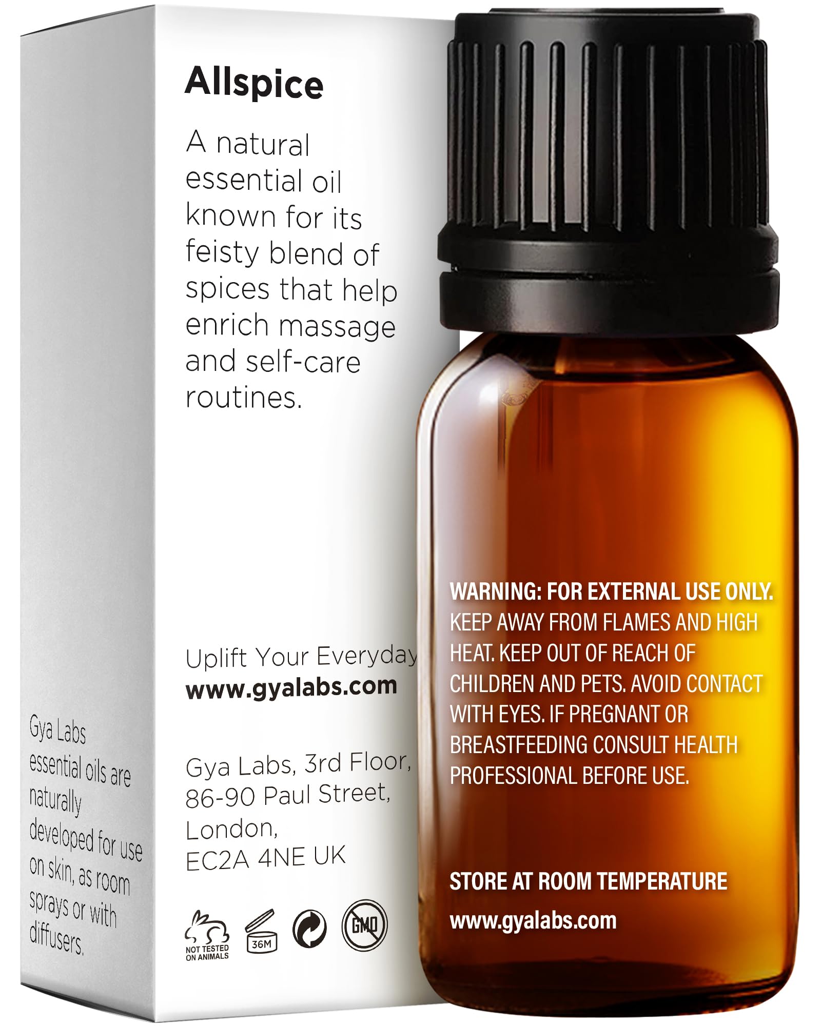Gya Labs 100% Pure Allspice Essential Oil - 0.34 Fl Oz Natural Oil for Aromatherapy Diffusers, Skin Care, Candle Making & DIY Projects - Sweet Spicy Scent - Perfect for Relaxation, Home Fragrance & Handmade Gifts