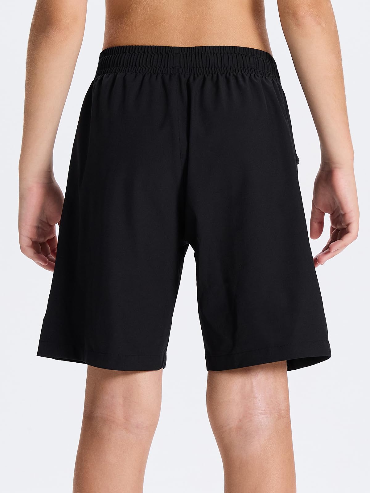 DEVOROPA Youth Boys Athletic Running Shorts - Lightweight Quick Dry Sports Workout Gym Hiking Shorts with Zip Pockets & UPF 50+ Sun Protection - Perfect for Jogging, Training, and Outdoor Activities