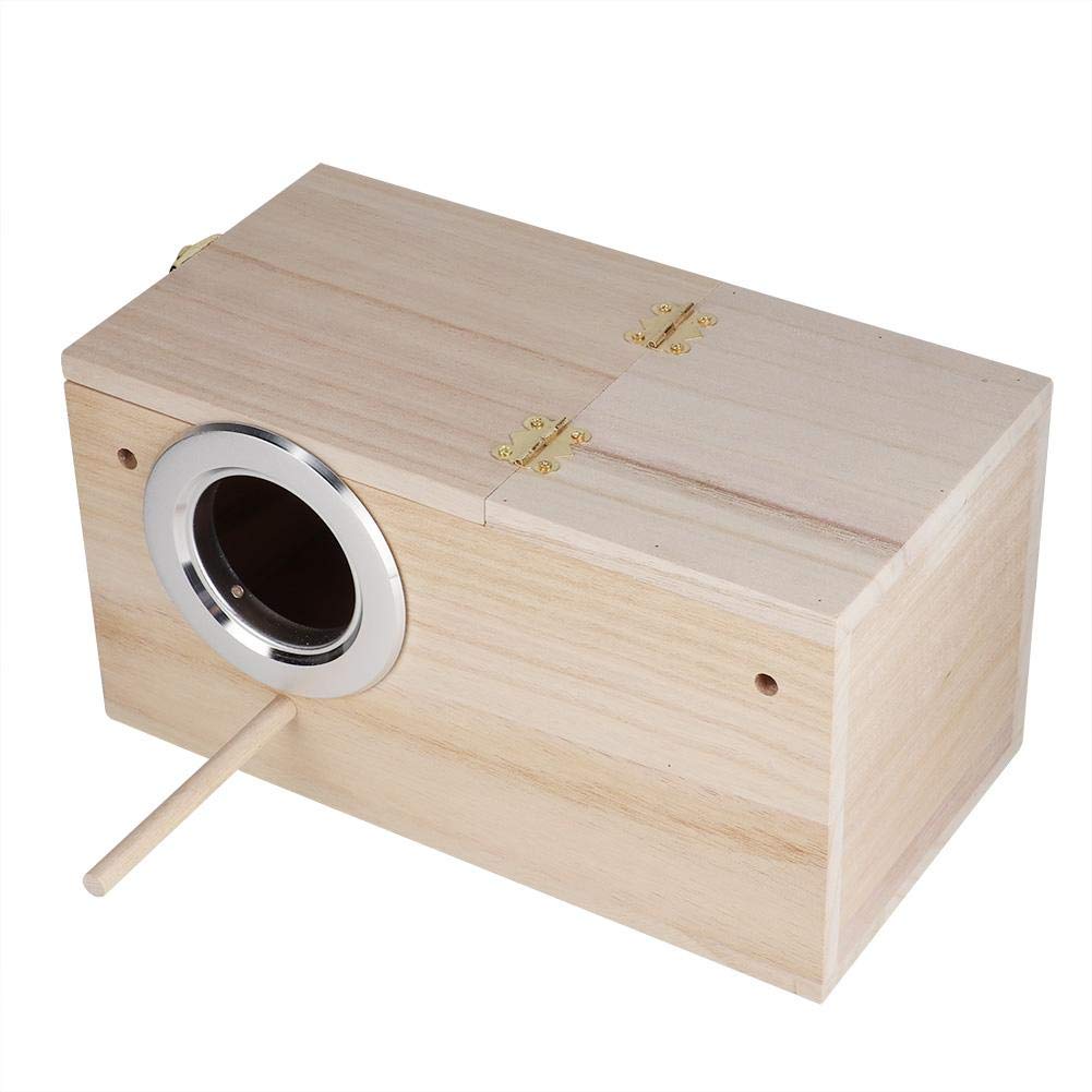 Premium Wooden Bird Breeding Box - GLOGLOW Right-Opening Nesting House for Pet Birds | Ideal for Parakeets, Finches & Canaries | Perfect for Breeding, Nesting & Safe Bird Habitat