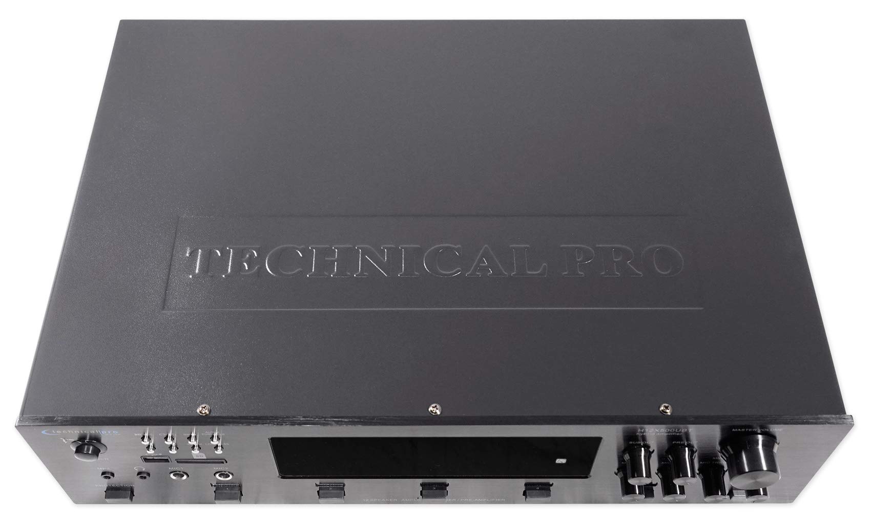 Technical Pro 6000W Bluetooth Karaoke Amplifier Receiver with USB, SD Card & 2 Microphones - Professional Audio System for Home Parties, DJ Events & Live Performances
