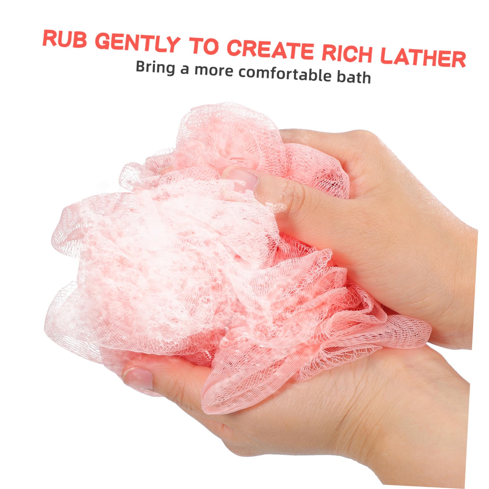5-Pack Exfoliating Shower Loofah Puffs - Soft Bath Sponge Scrubber for Women, Gentle Exfoliation & Skin Cleansing - Perfect for Travel, Spa, Baby Bath & Daily Shower Routine