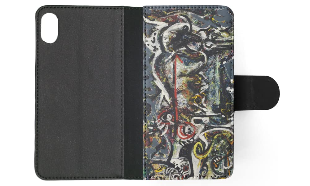 Jackson Pollock The SHE-Wolf Art Painting Flip Wallet Phone Case for Apple iPhone Xs MAX - Stylish Protective Cover for Everyday Use & Travel