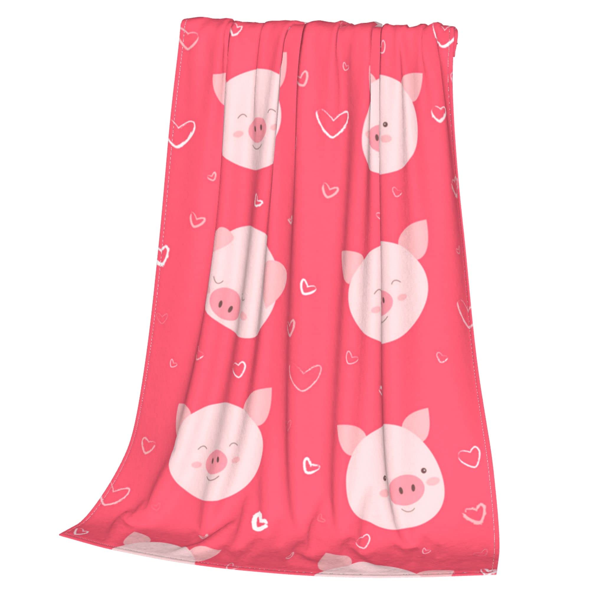 Soft & Warm Fleece Blankets for Couch, Sofa & Bed - Cozy All-Season Throw Blankets for Women & Men | Funny Pig Design | Perfect for Lounging, Netflix Nights & Home Decor