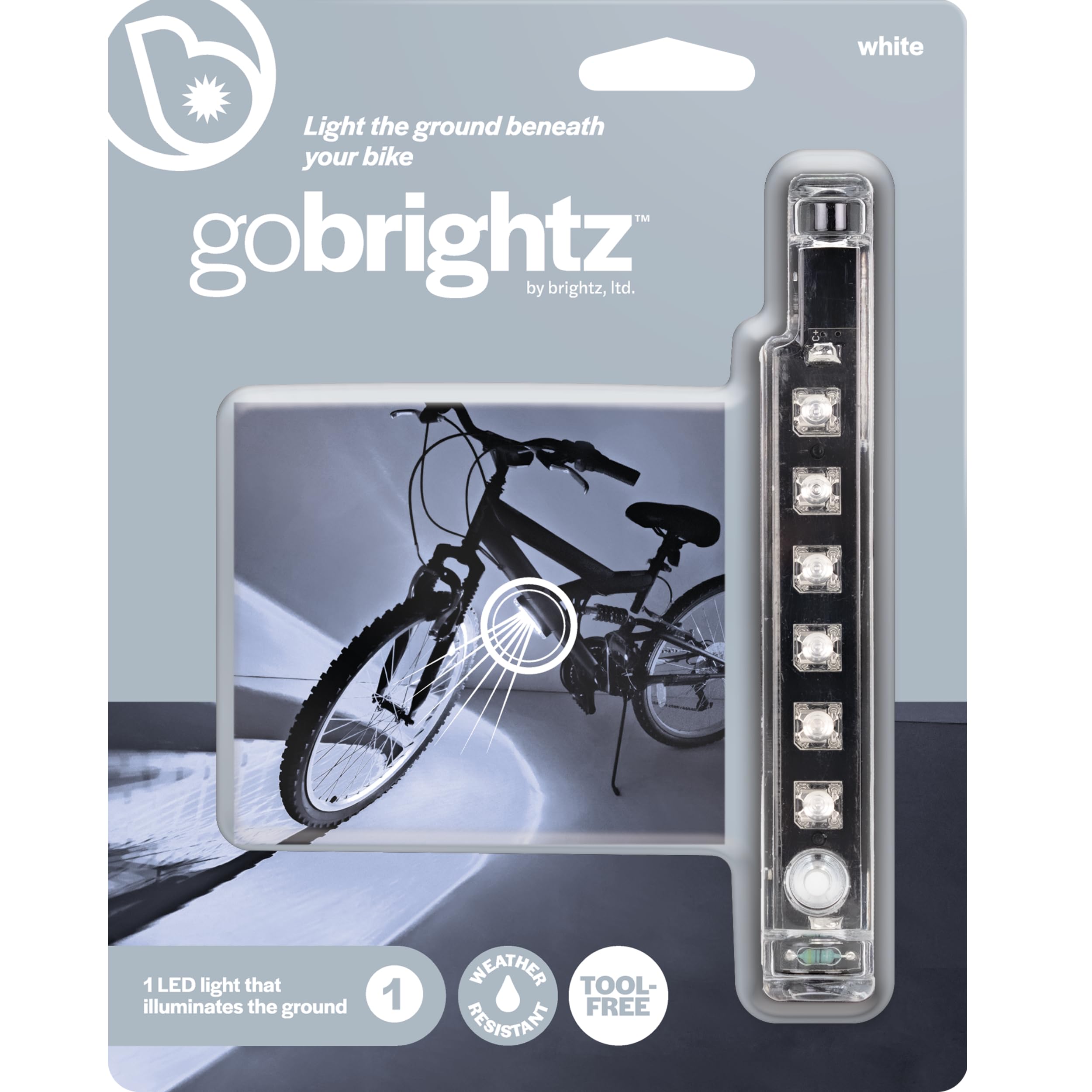 Brightz GoBrightz LED Bike Frame Light - 4 Modes (Flashing/Constant) for Night Cycling Safety - Waterproof Bicycle Lights for Kids, Teens & Adults - Perfect for Commuting, Night Rides & Outdoor Adventures
