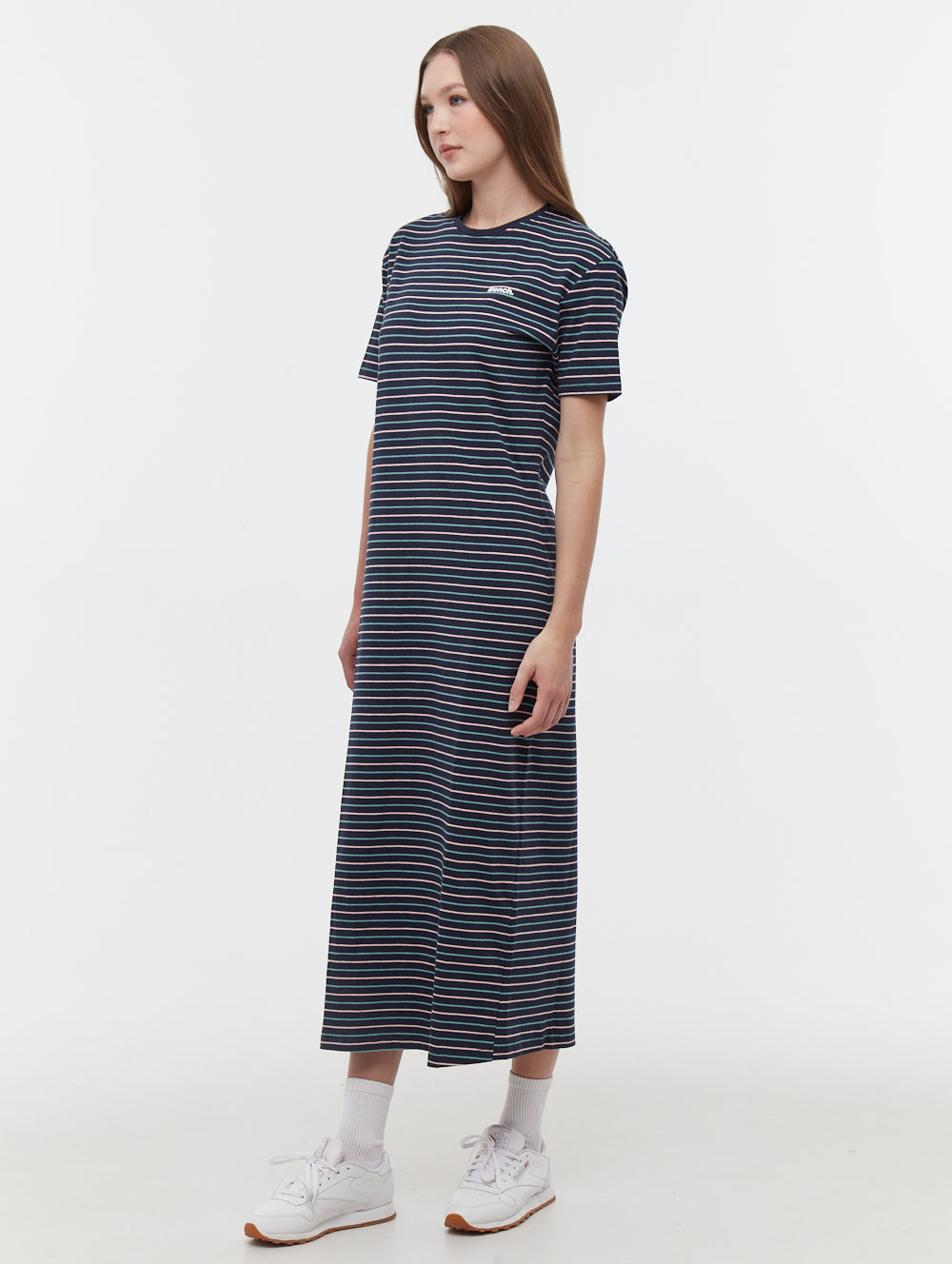 Marri Striped T-Shirt Maxi Dress for Women - Casual Summer Beach Dress with Long Sleeves - Perfect for Vacations, Parties, and Everyday Wear