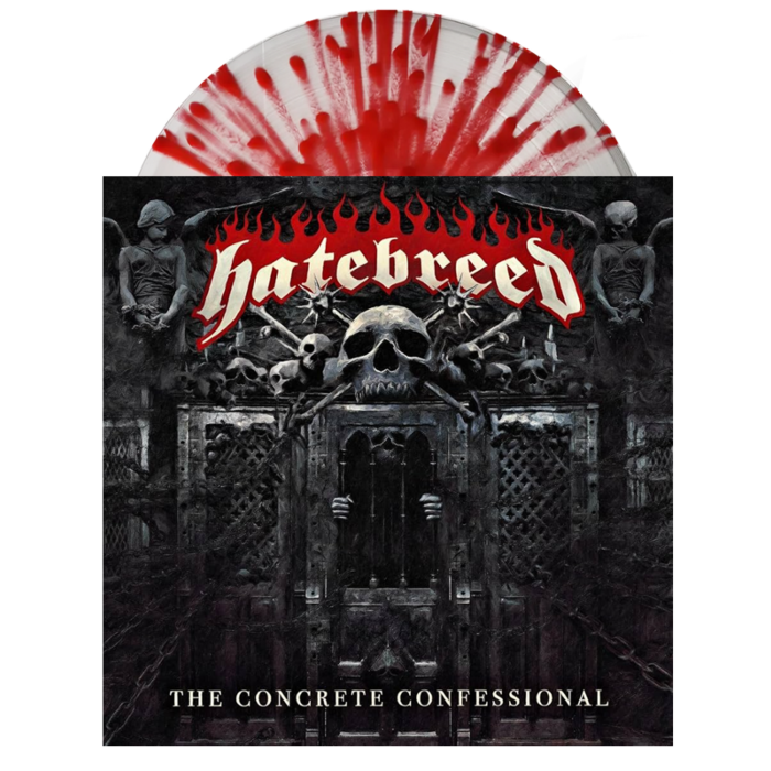 Hatebreed - The Concrete Confessional (Clear with Red Splatter Vinyl LP) | Limited Edition Heavy Metal Music Record for Collectors & Fans | Perfect for Home Listening, Gifts & Vinyl Collections