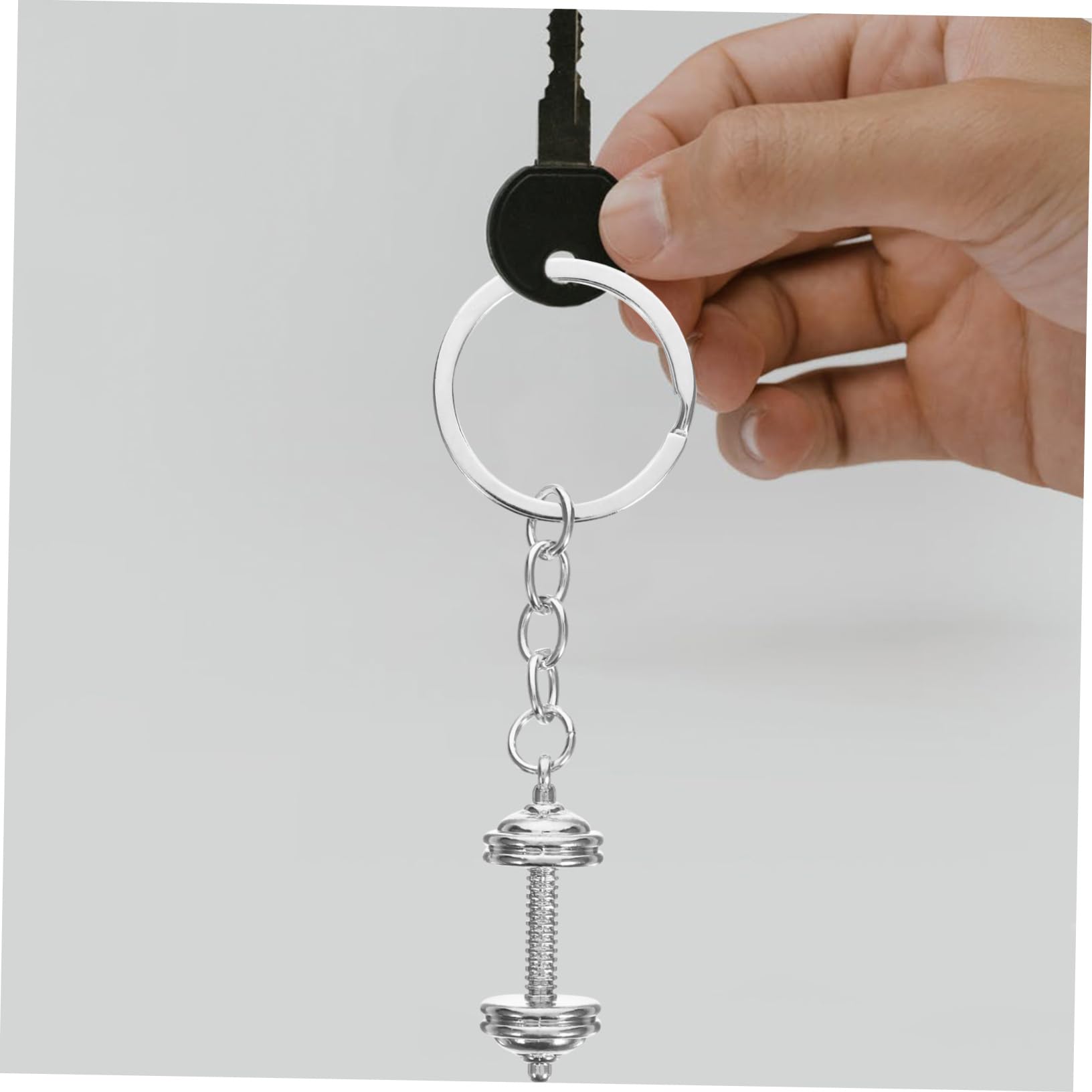 Dumbbell Design Workout Keychain - GANAZONO Fitness Keychain Pendant for Gym Enthusiasts | Stylish Gift for Athletes & Bodybuilders | Perfect for Gym Bags, Keyrings & Workout Motivation
