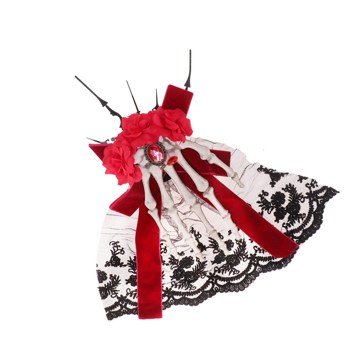 Gothic Skeleton Hair Clips for Women - Black Halloween Skull Hair Accessories for Girls & Women | Perfect for Halloween Costumes, Gothic Parties, and Dark Fashion Styles
