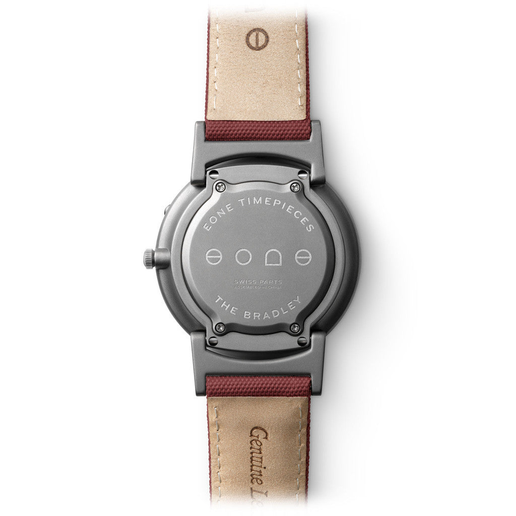 Eone The Bradley Canvas Watch - Minimalist Analog Watch for Men & Women - Stylish Waterproof Wristwatch for Business, Casual & Outdoor Activities